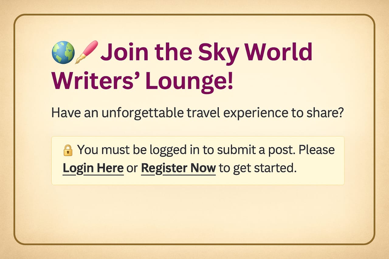 Sky World Writers' Lounge Banner